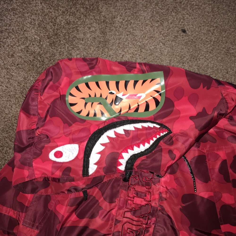 Red camo bape jacket